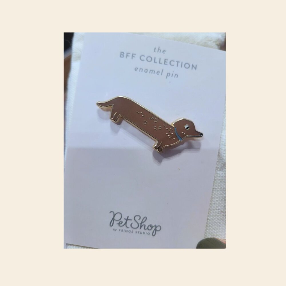 Pet Shop by Fringe Studio BFF Collection Enamel Pin – Weird Dachshund | New w/ T - Picture 4 of 4